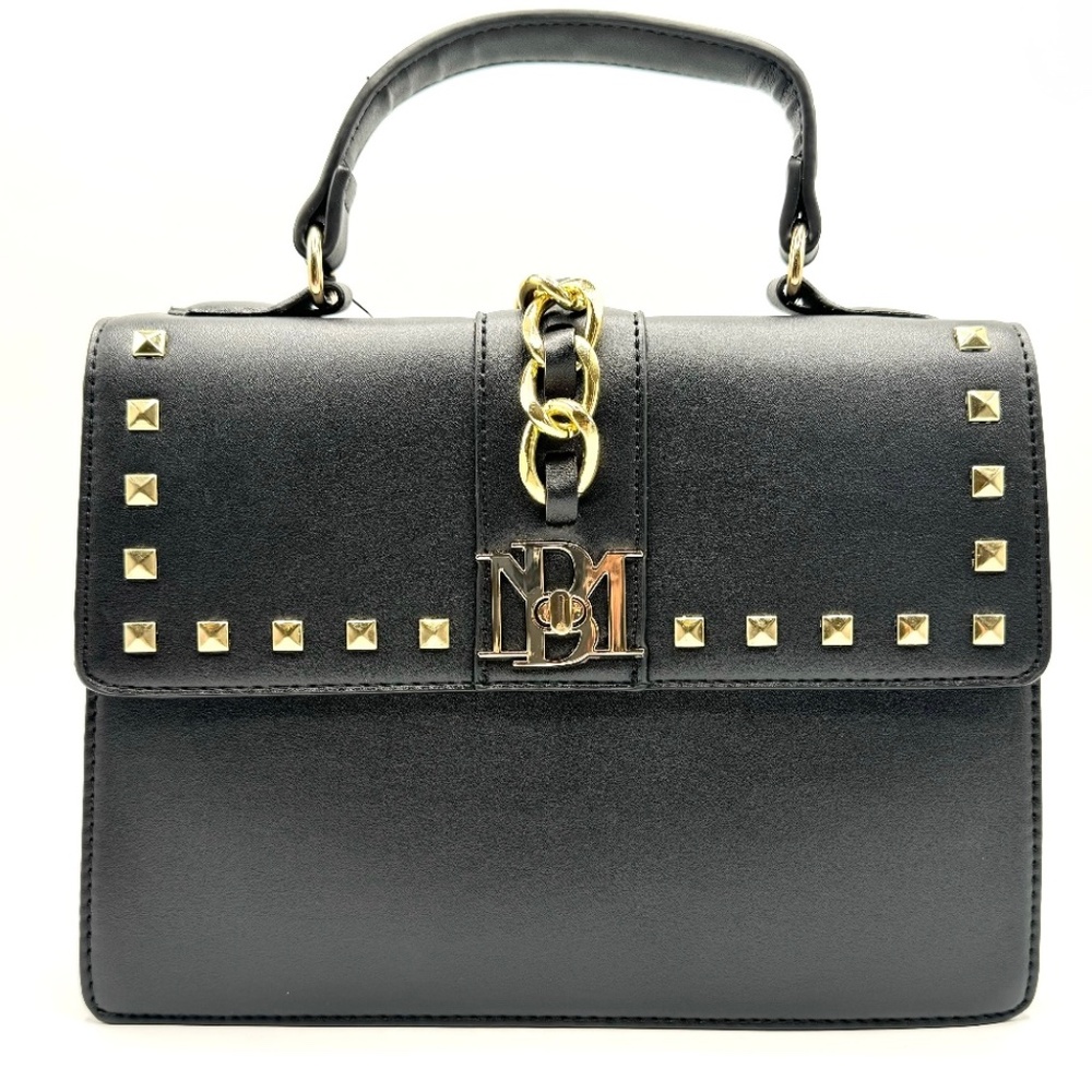 Badgley Mischka Crossbody w Chain and stud detail